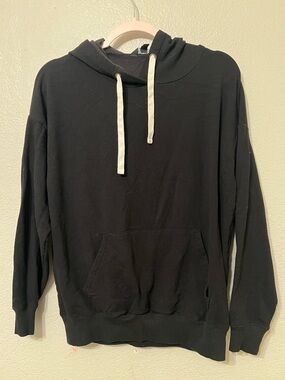 Buffalo David Bitton Black Hoodie with Cream Drawstrings